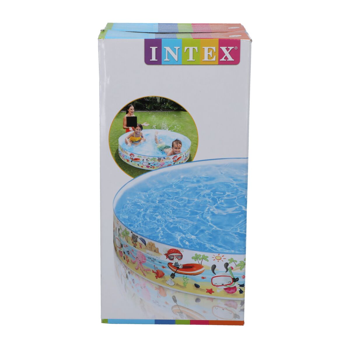 Intex Vinyl Under the Palm Trees Snapset Kiddie Pool Multicolor 443
